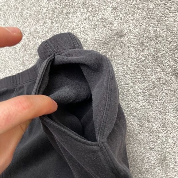 Land's End Lounge Sweatpants Womens XL Black Wide Leg Elastic Waist Cotton 36x28 - Picture 11 of 12